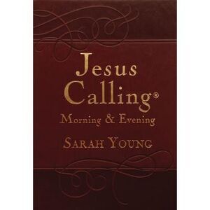 Jesus Calling Morning and Evening, Brown Leathersoft Hardcover, with Scripture R